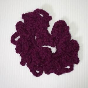 NWT Purple Handmade Crocheted Hair Scrunchie